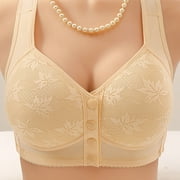 TrendVibe365 Bras for Older Women, Plus Size Strapless Bras for Women, Black Bra, Beige